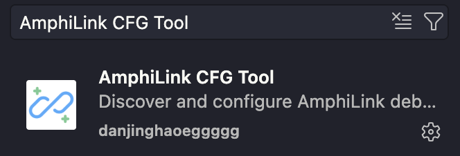 在 VS Code 扩展商店搜索 AmphiLink CFG Tool